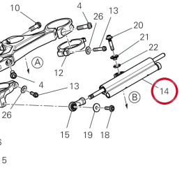 Amortisseur de direction — réf. 36420112A | Ducati Store