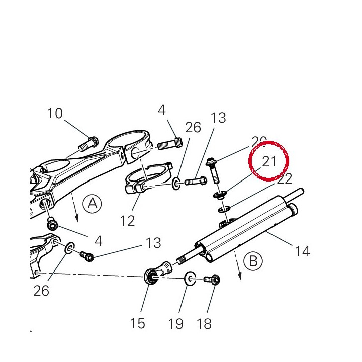 Entretoise 71319961CA — réf. 71319961CA | Ducati Store