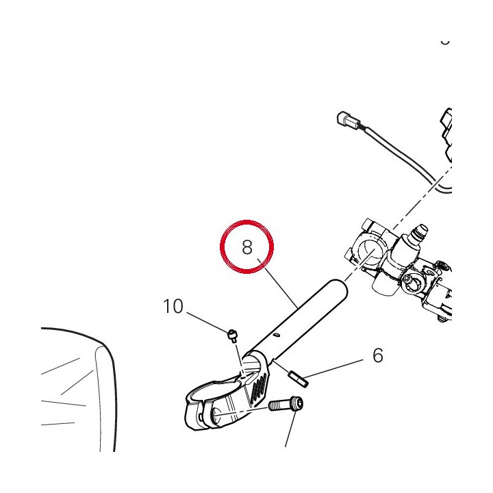 Bracelet guidon gauche — réf. 36016682AA | Ducati Store