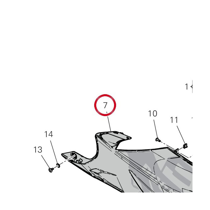 Demi-Carene inférieur — réf. 4801U361AA | Ducati Store