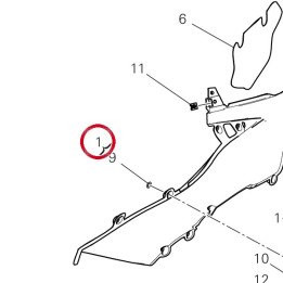 Demi-Carene supérieure — réf. 4801U401AA | Ducati Store