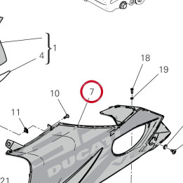 Demi-Carene inférieur — réf. 4801U421AA | Ducati Store