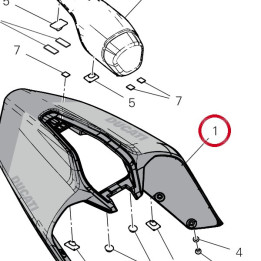 Queue de carénage — réf. 482P7552AD | Ducati Store