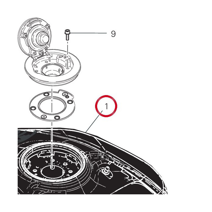 R╘servoir 58613791AA — réf. 58613791AA | Ducati Store