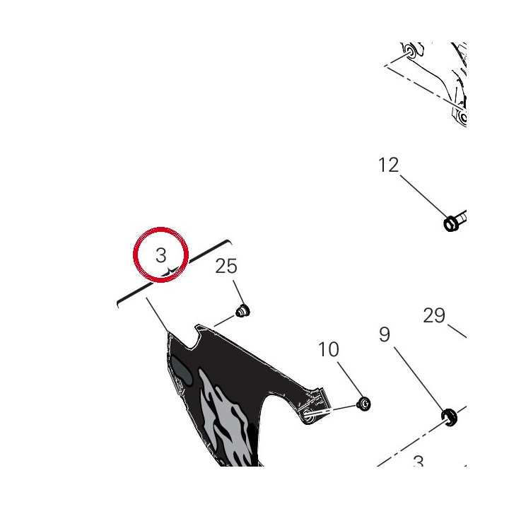 Stgr fianchetto codone inf — réf. 482P7511AC | Ducati Store