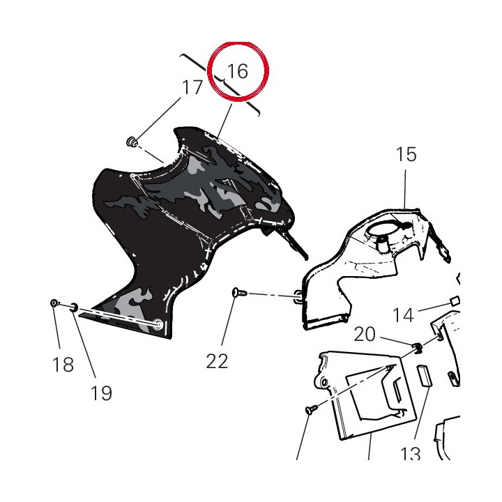 Cover batteria 480PH671AC — réf. 480PH671AC | Ducati Store