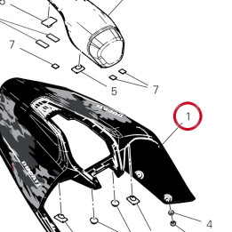 Queue de carénage — réf. 482P7552AC | Ducati Store