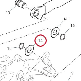 Rondelle 15X28X1 85210681B — réf. 85210681B | Ducati Store