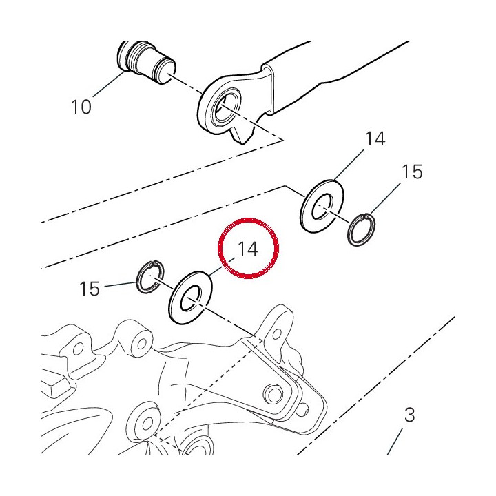Rondelle 15X28X1 85210681B — réf. 85210681B | Ducati Store