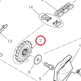 Pignon chaîne D15 44910841A — réf. 44910841A | Ducati Store