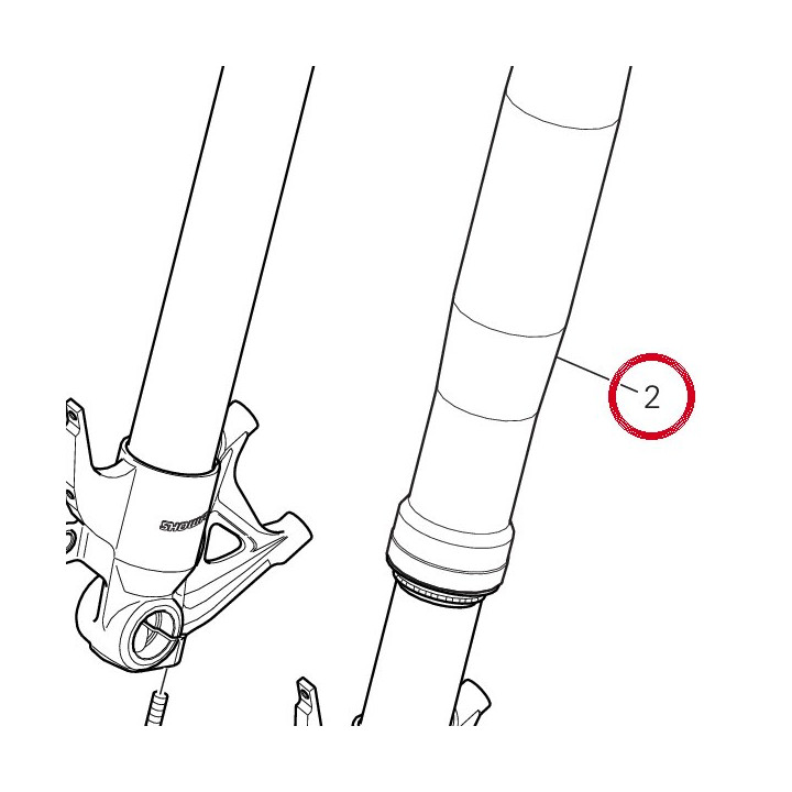Fourche complète gauche — réf. 34521122A | Ducati Store