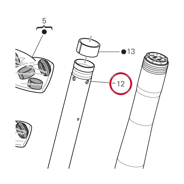Unité pied de forche + — réf. 34914081A | Ducati Store