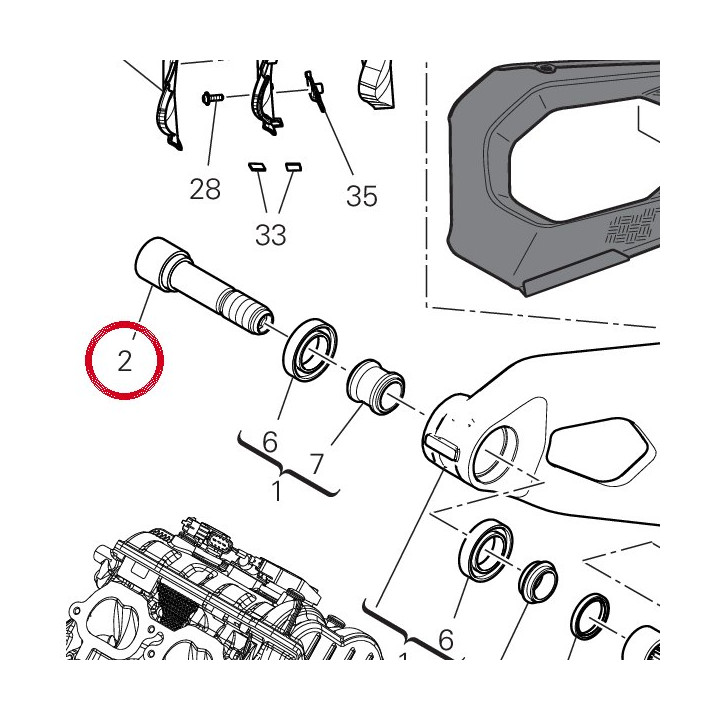 Axe fourche ar. droit — réf. 36911521AA | Ducati Store