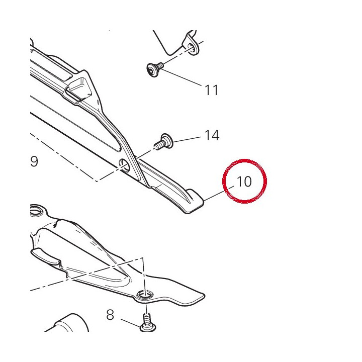 Patin chaîne supérieure — réf. 44710891A | Ducati Store