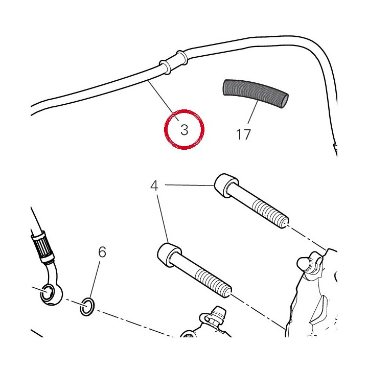 Tuyau frein avant — réf. 61841411A | Ducati Store