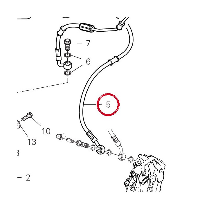 Durit boitier - étriers — réf. 61841401AA | Ducati Store