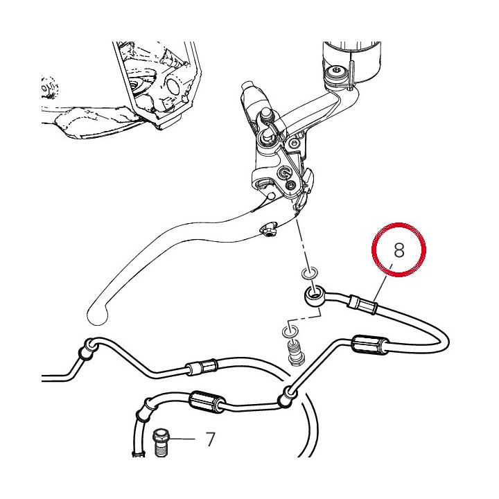 Durite maître cylindre av — réf. 61841392AA | Ducati Store
