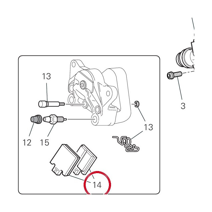 Jeu plaquettes frein — réf. 61340382A | Ducati Store