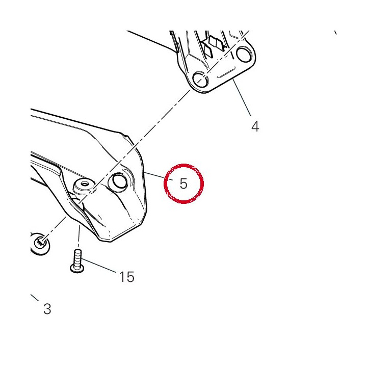 Porte-Plaque inférieur — réf. 56113681A | Ducati Store