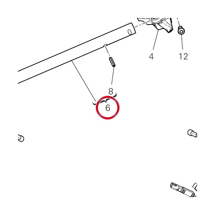Tube Demi-Guidon droit — réf. 360P5851BA | Ducati Store