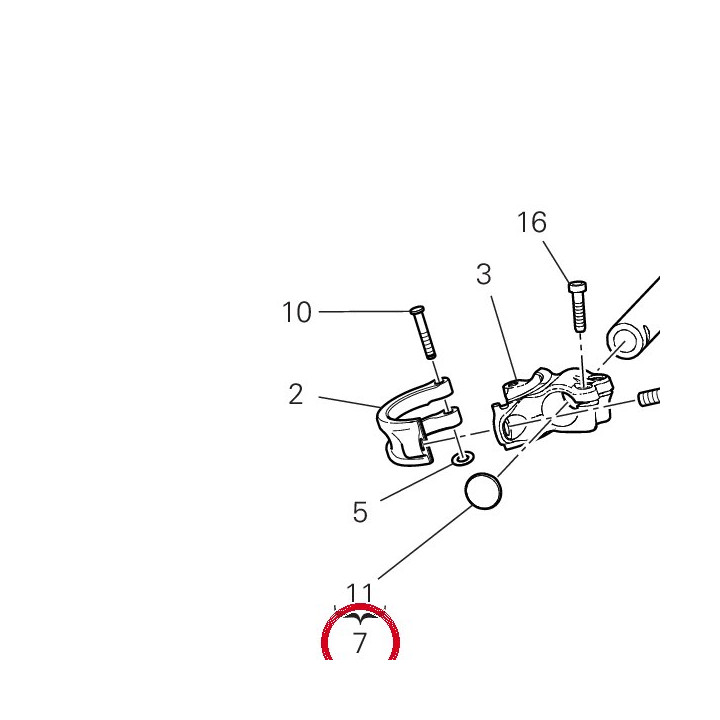 Tube Demi-Guidon gauche — réf. 360P5841BA | Ducati Store