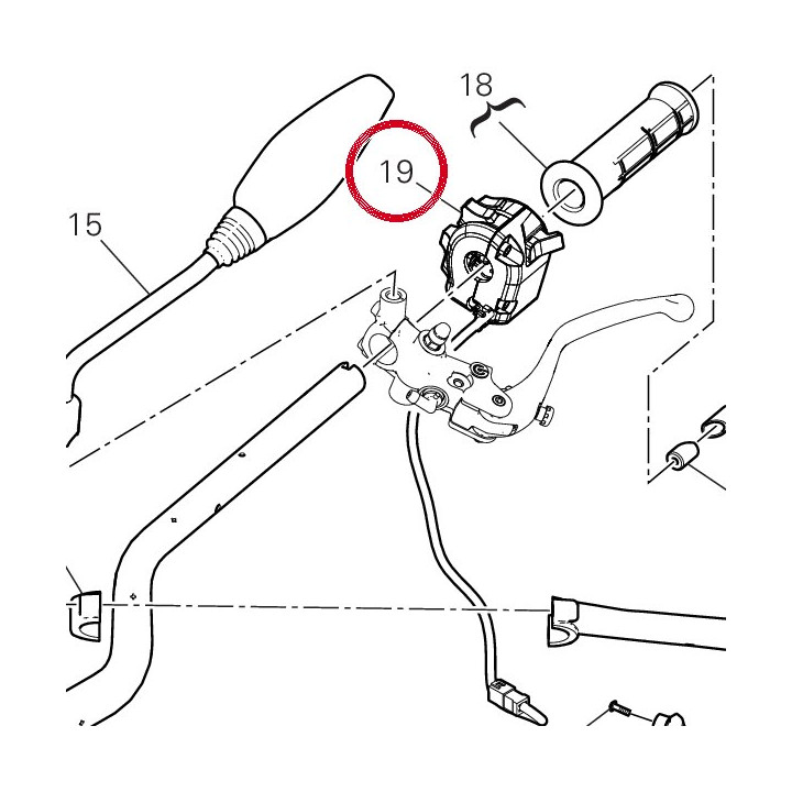 Commutateur gauche 65110281C — réf. 65110281C | Ducati Store