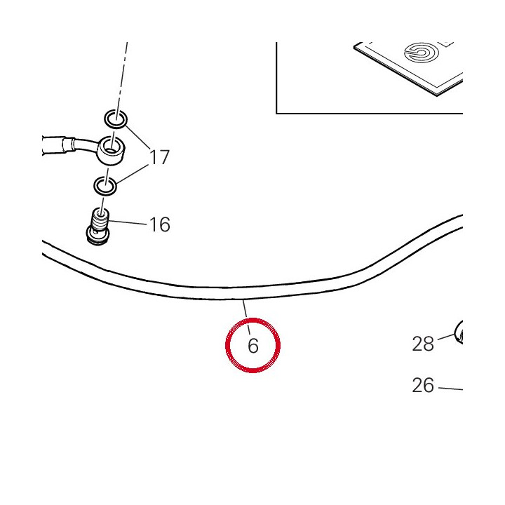 Tuyau embrayage 63211041A — réf. 63211041A | Ducati Store