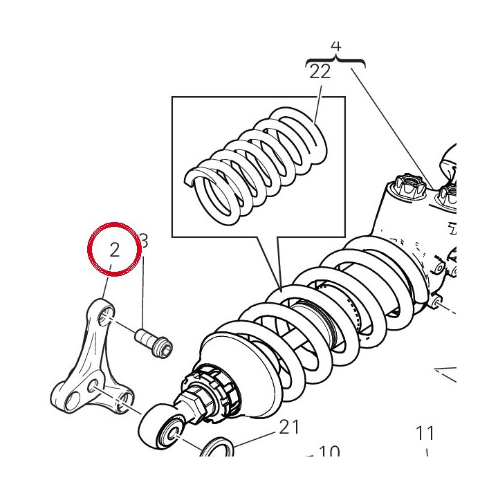 Bride avant 829ZA333AA — réf. 829ZA333AA | Ducati Store