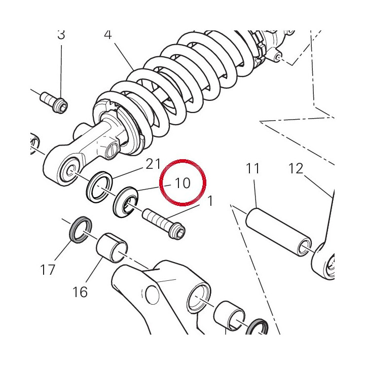 Entretoise 7111D981AA — réf. 7111D981AA | Ducati Store