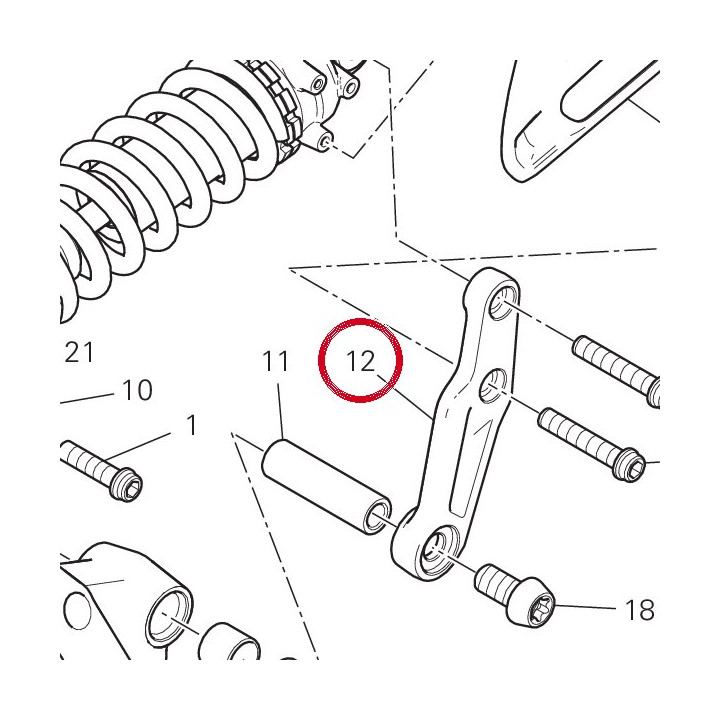Culbuteur arrière gauche — réf. 37211631AA | Ducati Store