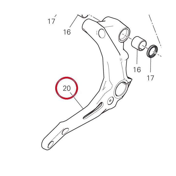 Support gauche 8291E061AA — réf. 8291E061AA | Ducati Store