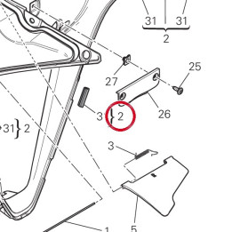 Support radiateur 48411542A — réf. 48411542A | Ducati Store