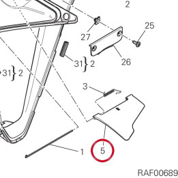 Déflecteur droit 48411053A — réf. 48411053A | Ducati Store