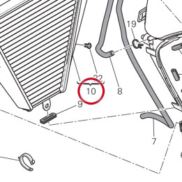 Radiateur eau inférieur — réf. 54841211A | Ducati Store