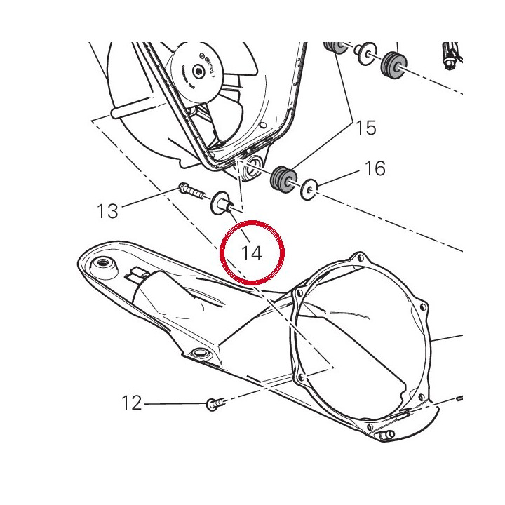 Entretoise 71614331AA — réf. 71614331AA | Ducati Store