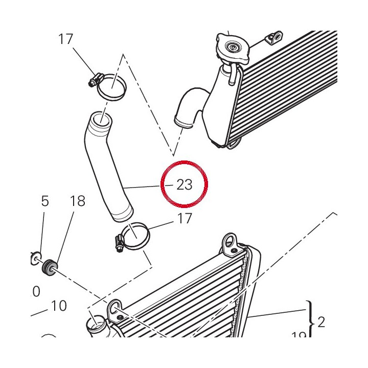 Manchon radiateur — réf. 80012121A | Ducati Store
