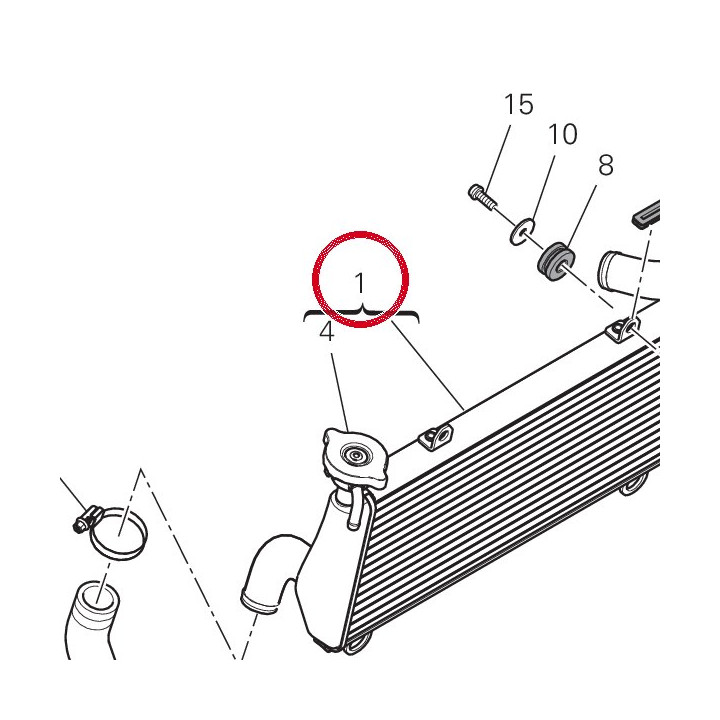 Radiateur D'Eau 54841201A — réf. 54841201A | Ducati Store
