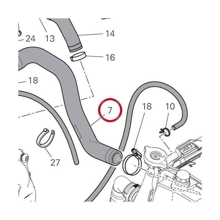 Manchon radiateur — réf. 80012131A | Ducati Store