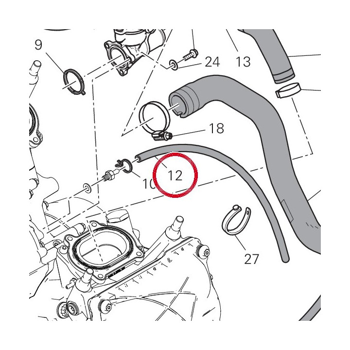 Tuyau 93410291A — réf. 93410291A | Ducati Store