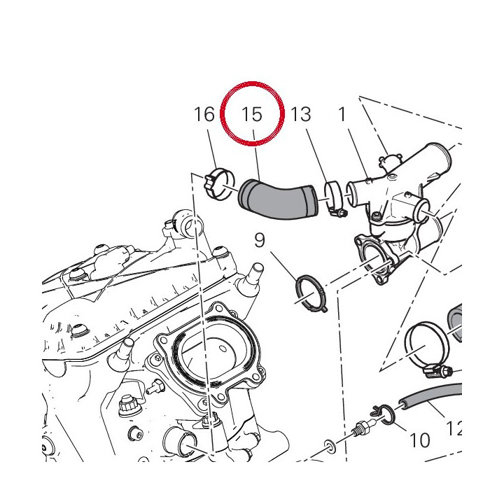 Manchon thermostat tête — réf. 80012061A | Ducati Store