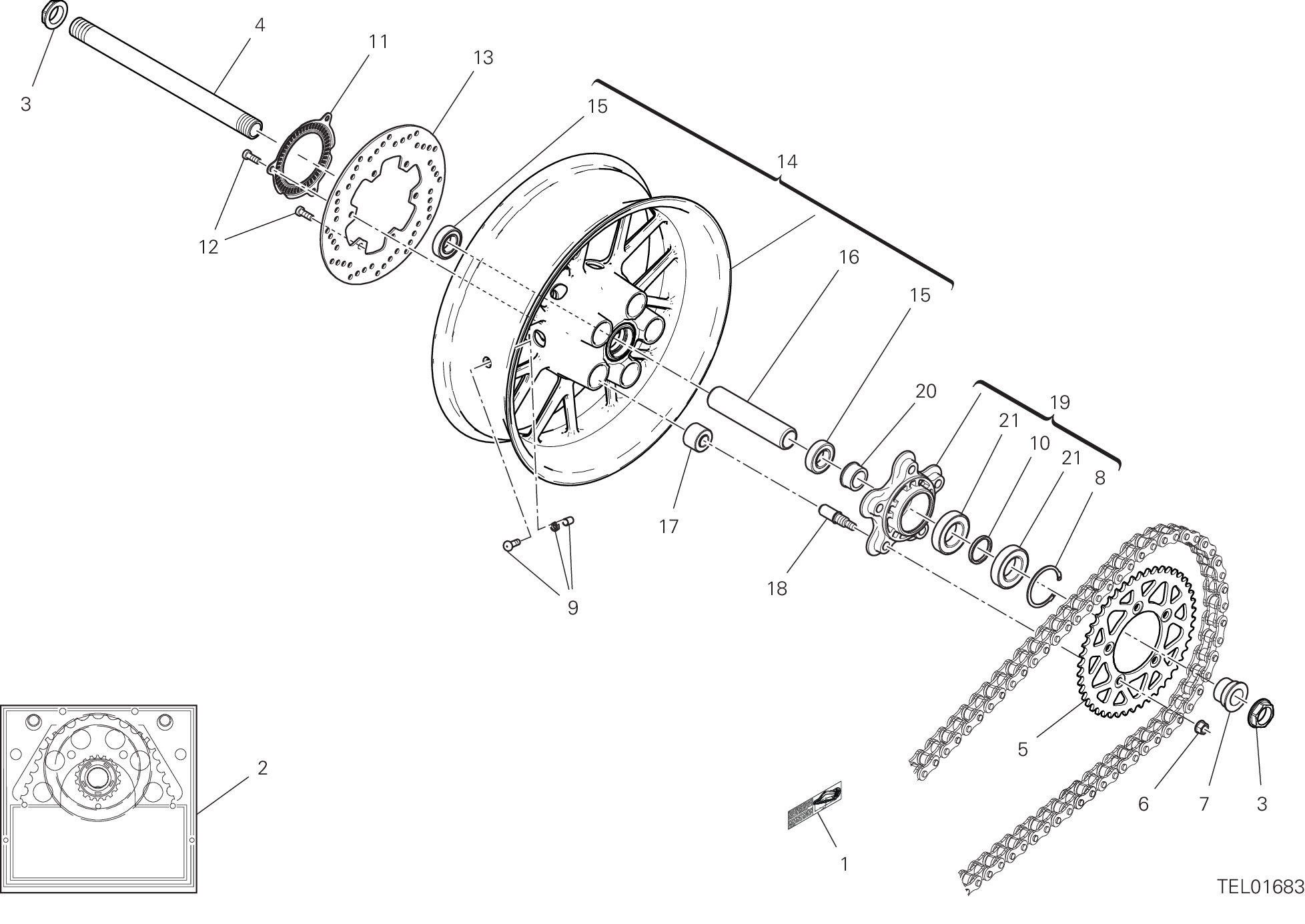 Roue arrière