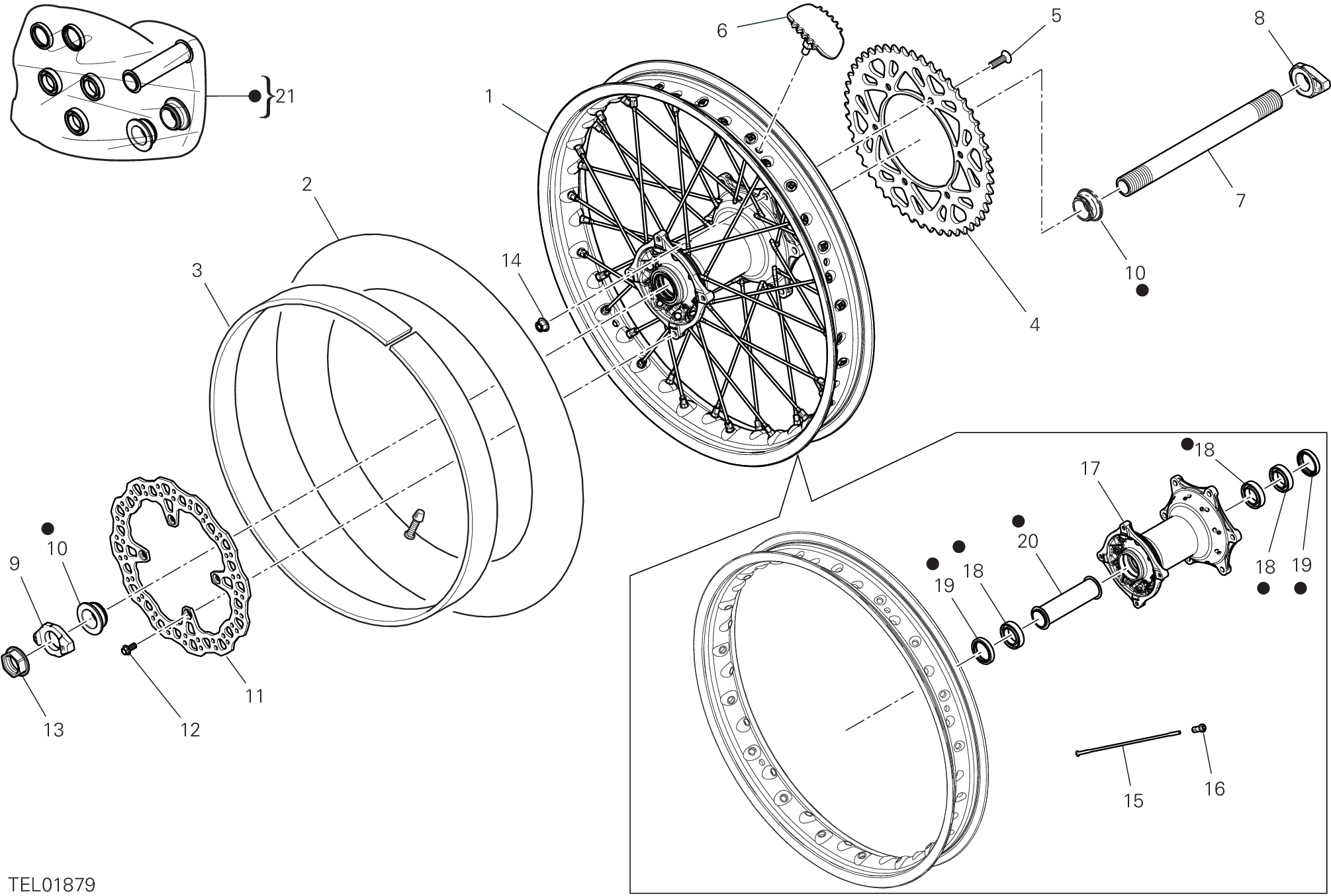 Roue arrière