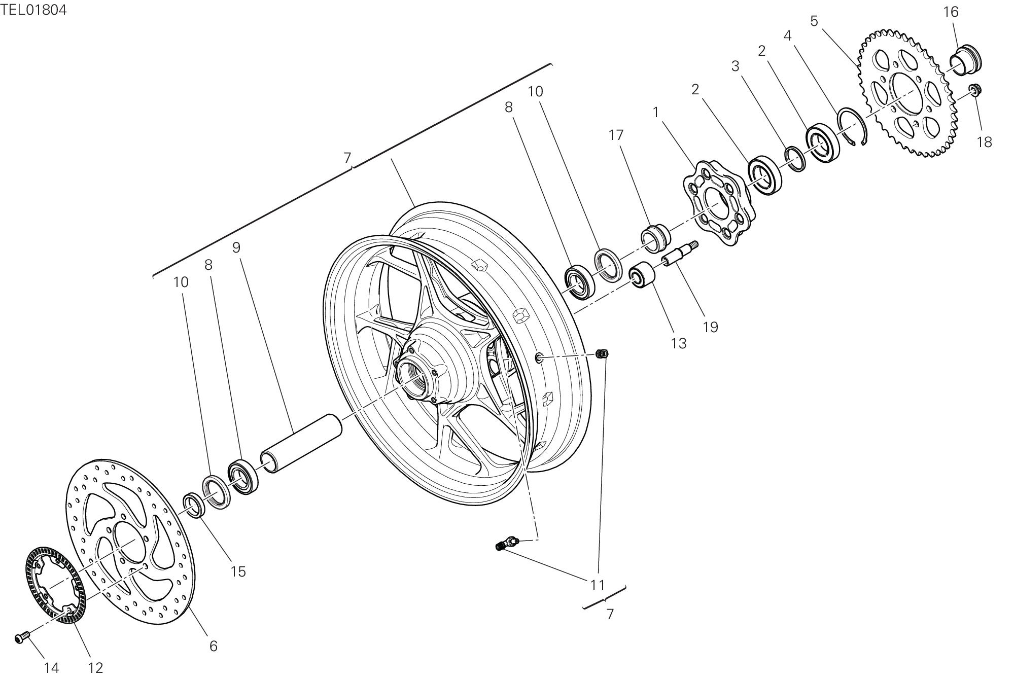 Roue arrière