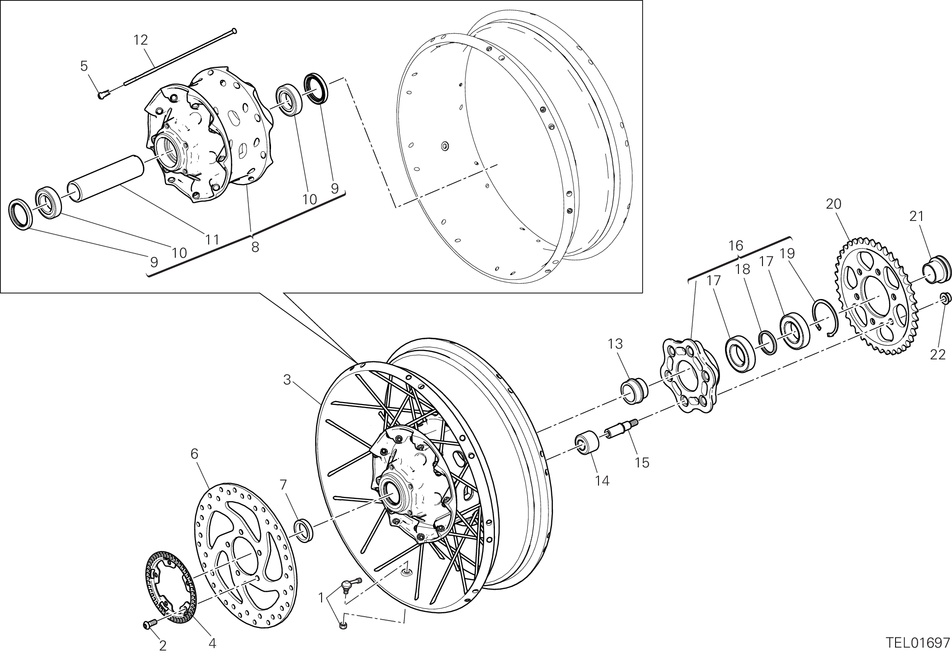Roue arrière