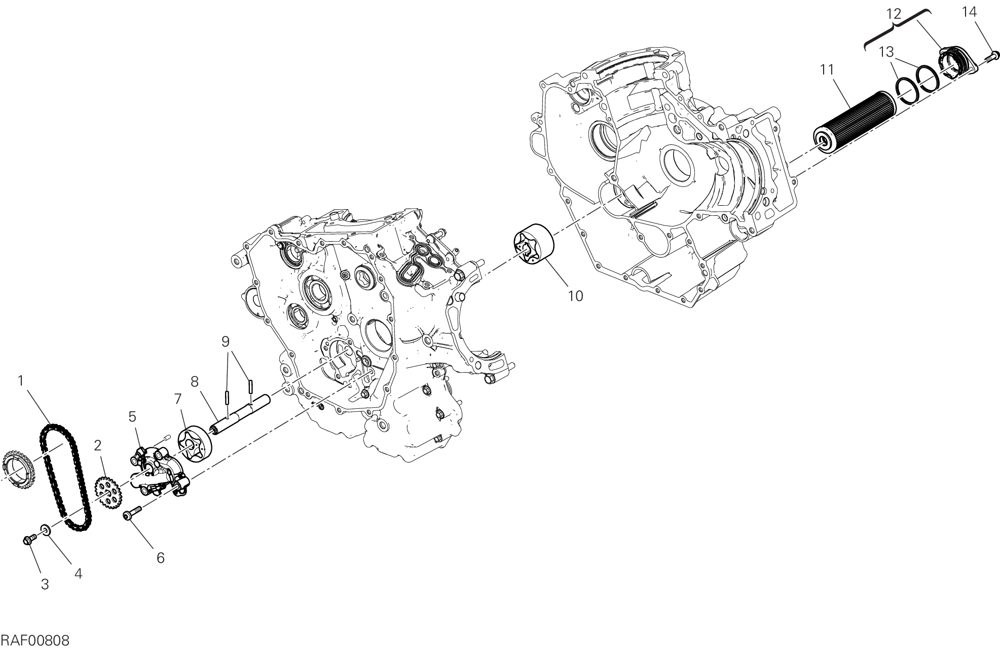 Pompe à huile complète