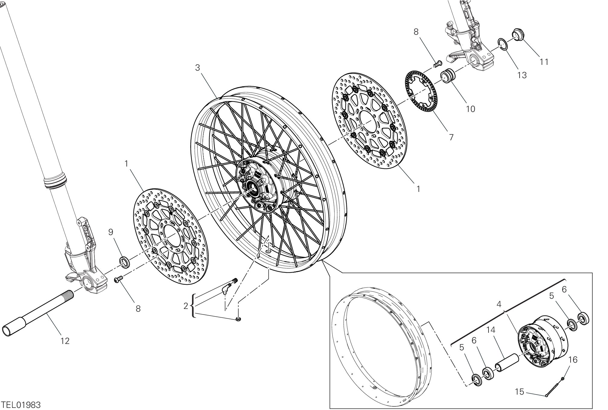 Roue avant