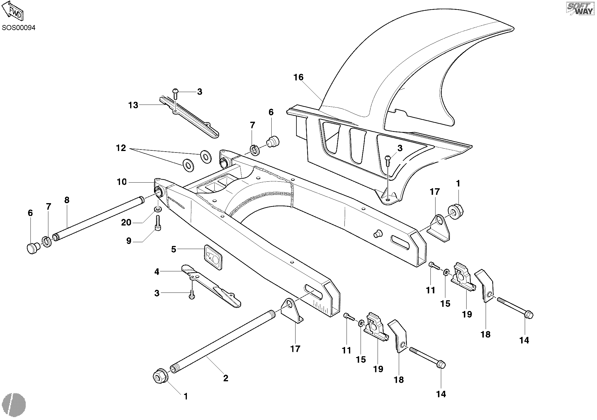 Bras oscillant