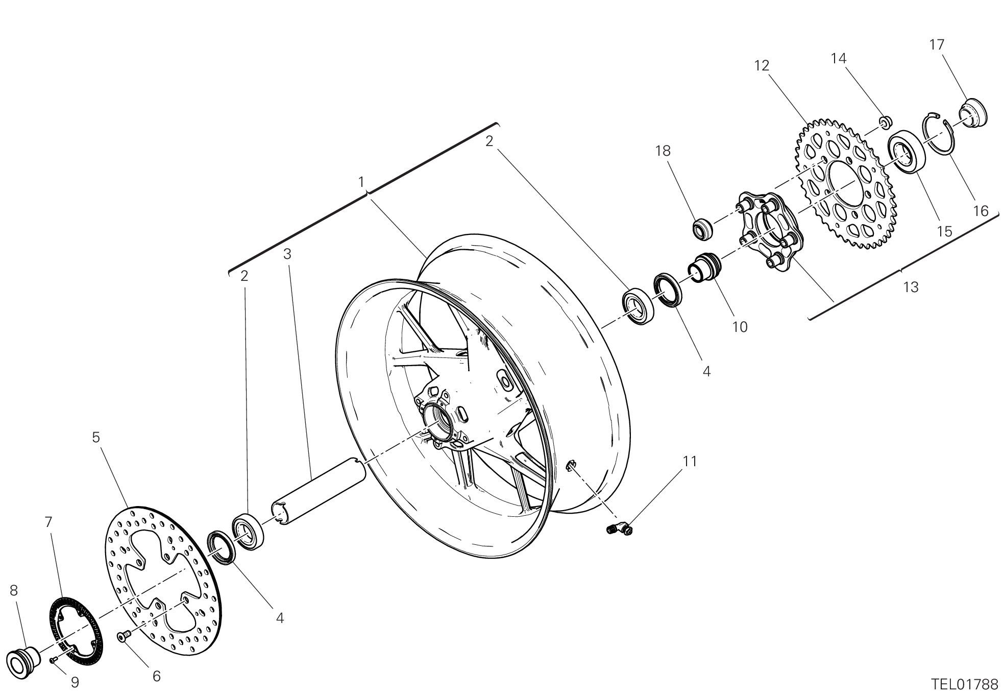 Roue arrière