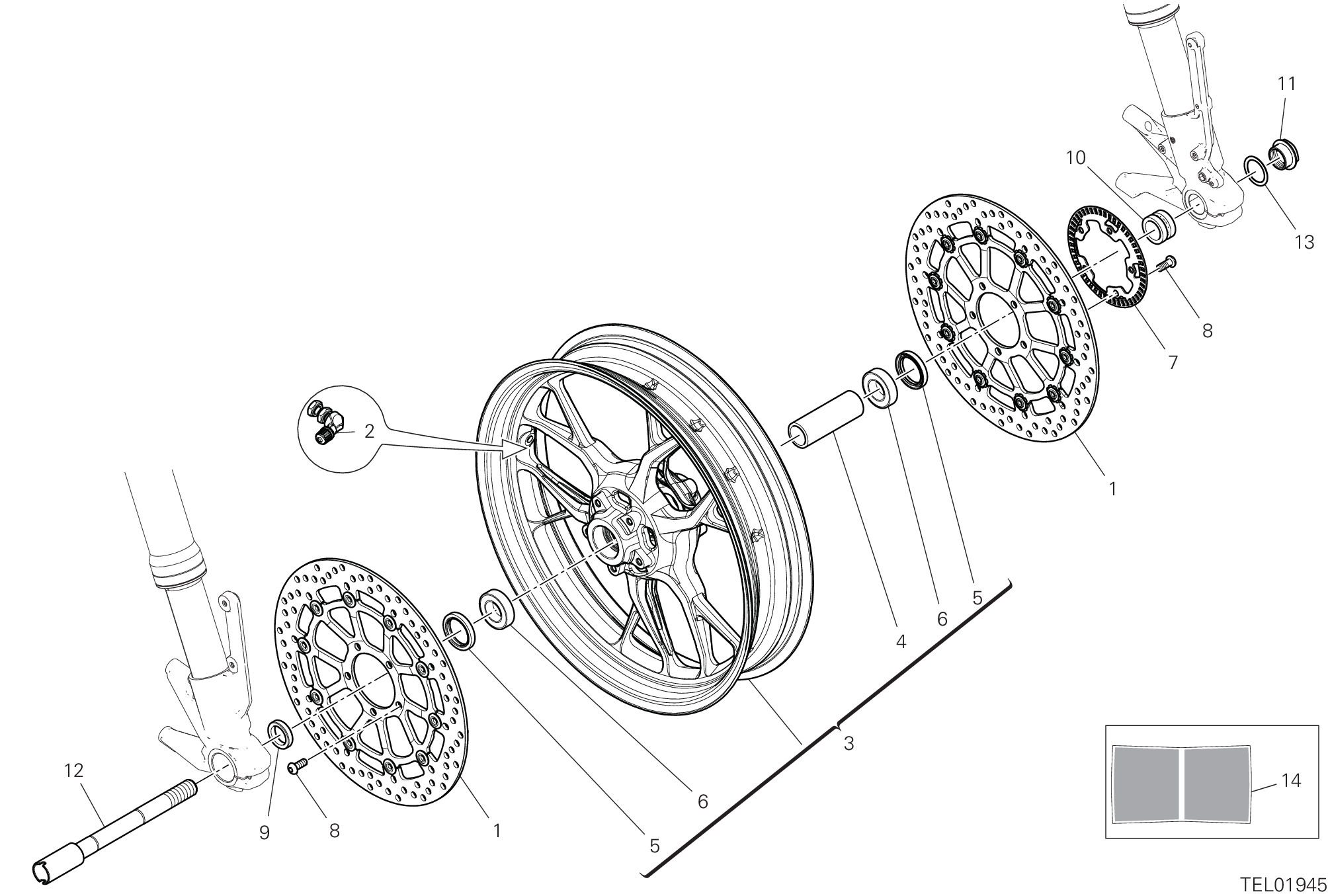 Roue avant