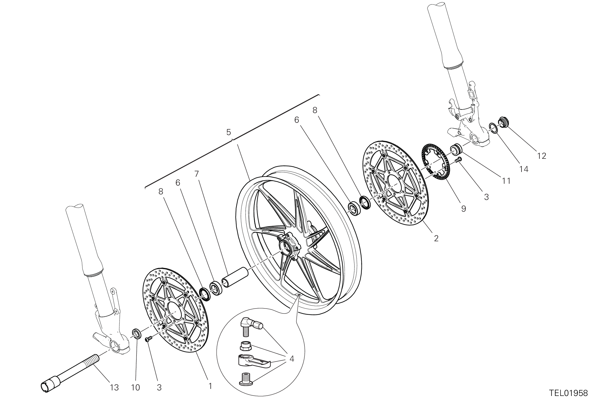 Roue avant